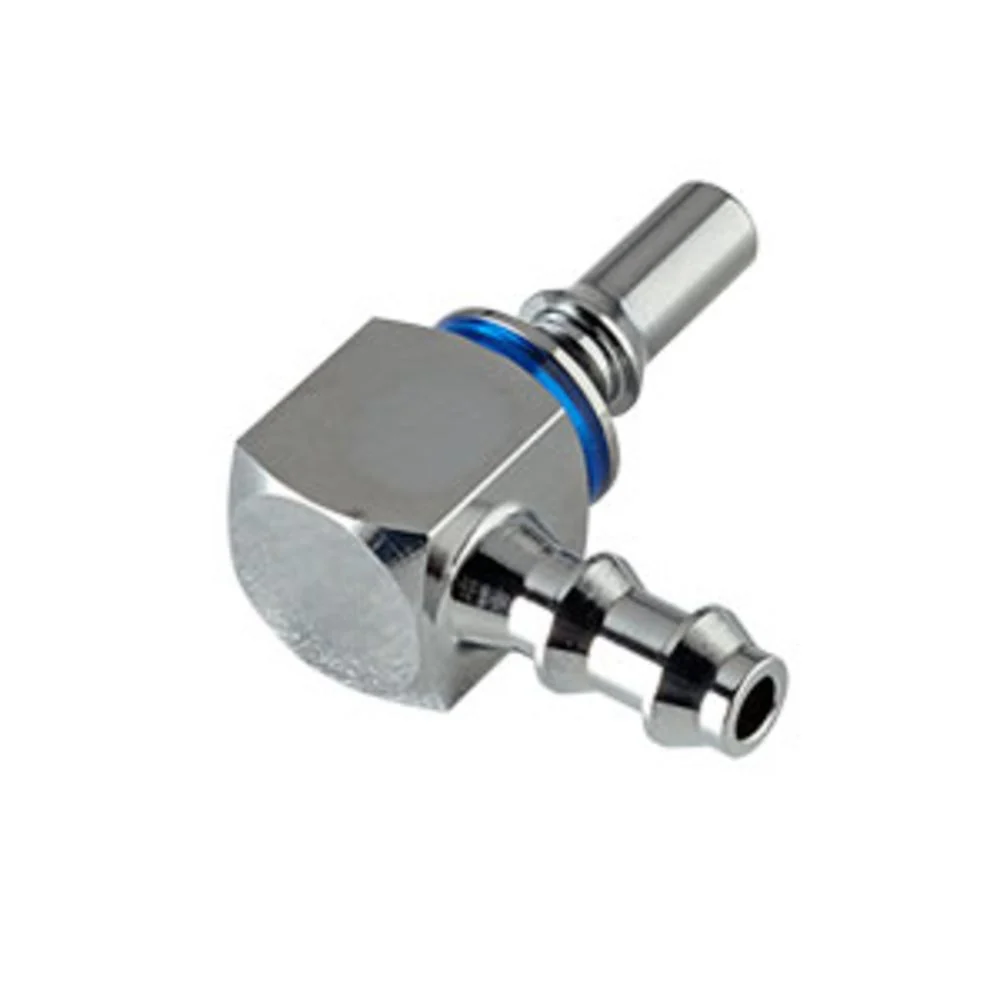 LQ2D2304LBLU Valved Elbow Locking Hose Barb Harb Liquid Cooling Coupling Insert 1/4" — Pack of 100