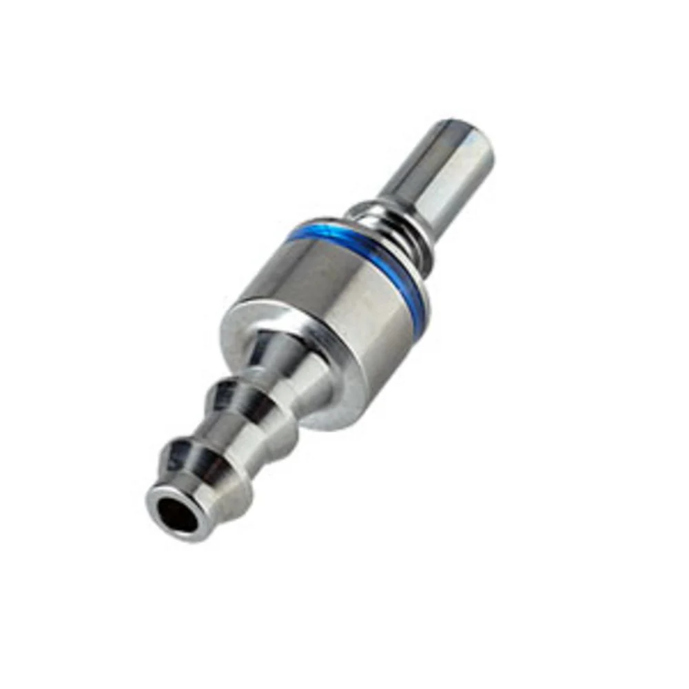 LQ2D2204LBLU Valved In-Line Locking Hose Barb Liquid Cooling Coupling Insert 1/4" — Bag of 10