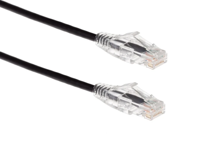 Cat6 Slim Ethernet Patch Cable, Snagless, 7 ft, Black