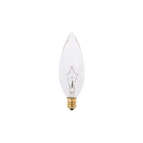 Satco S3386 25b10/220vv 25w Incandescent W/ Candelabra Base Bulb - Pkg Qty 25