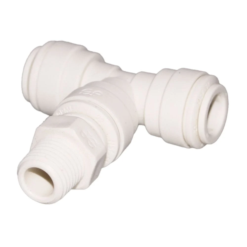 John Guest Swivel Branch Tee Polypro - 1/4 x 1/8 NPTF — Box of 200