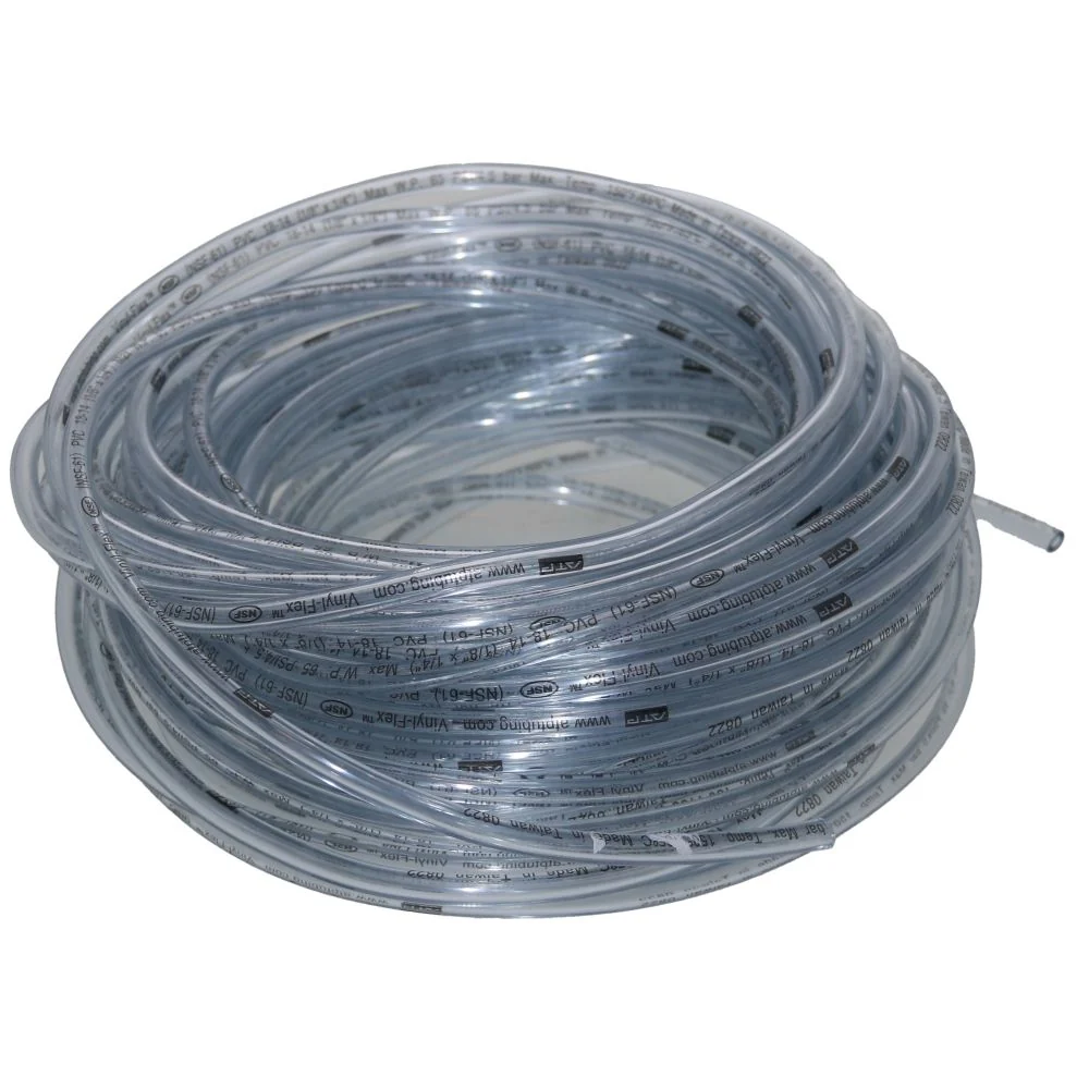 Clear Flexible PVC Tubing 1/8 ID x 1/4 OD — 100 Foot Roll