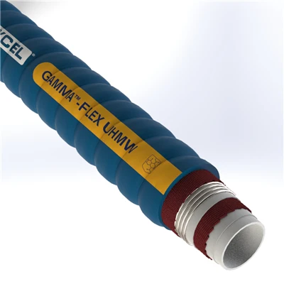 GUH20C1G-4.0-200 by Texcel | GAMMA™-FLEX UHMW Series | Ultra-High Molecular Weight Polyethylene Chemical Hose | 4" Hose ID | 200 PSI | 29 in/Hg Vacuum Rated | Green — 100' Length