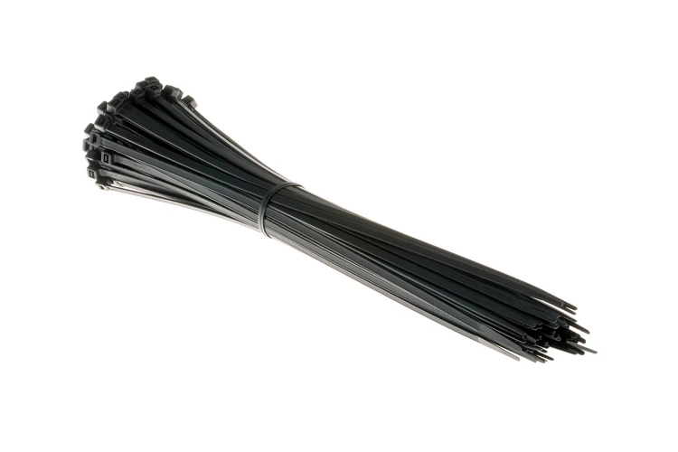 12in Nylon Cable Ties, Black (Qty 100)