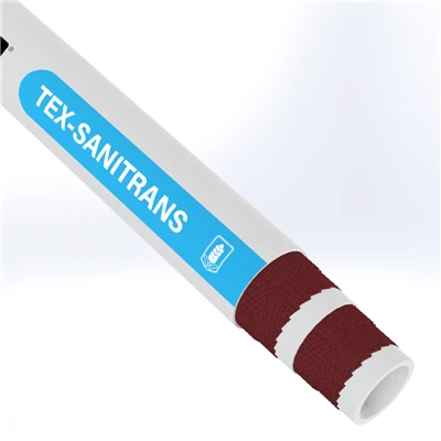 SAND-3.0-200T by Texcel | TEX-SANITRANS Series | FDA Sanitary Discharge Hose | 3" Hose ID | 150 PSI | Gray — Exact Length (FT)