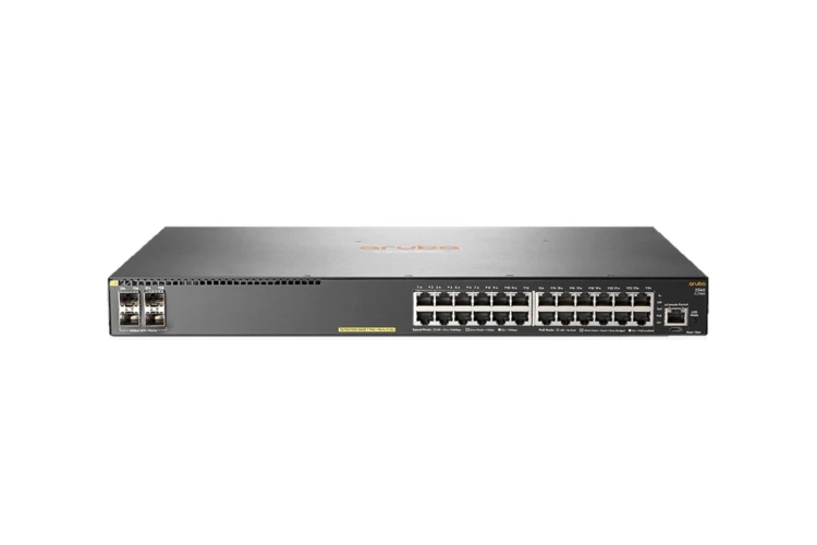 HPE Aruba 2540 Series Switch, 24 x 10/100/1000 PoE+ Ports, 4 x SFP+ Uplinks, Factory Sealed, JL356A