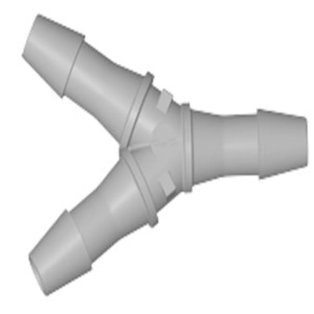 HY8 Y Fitting Natural Polypropylene 1/4 HB X 1/4 HB X 1/4 HB — Single