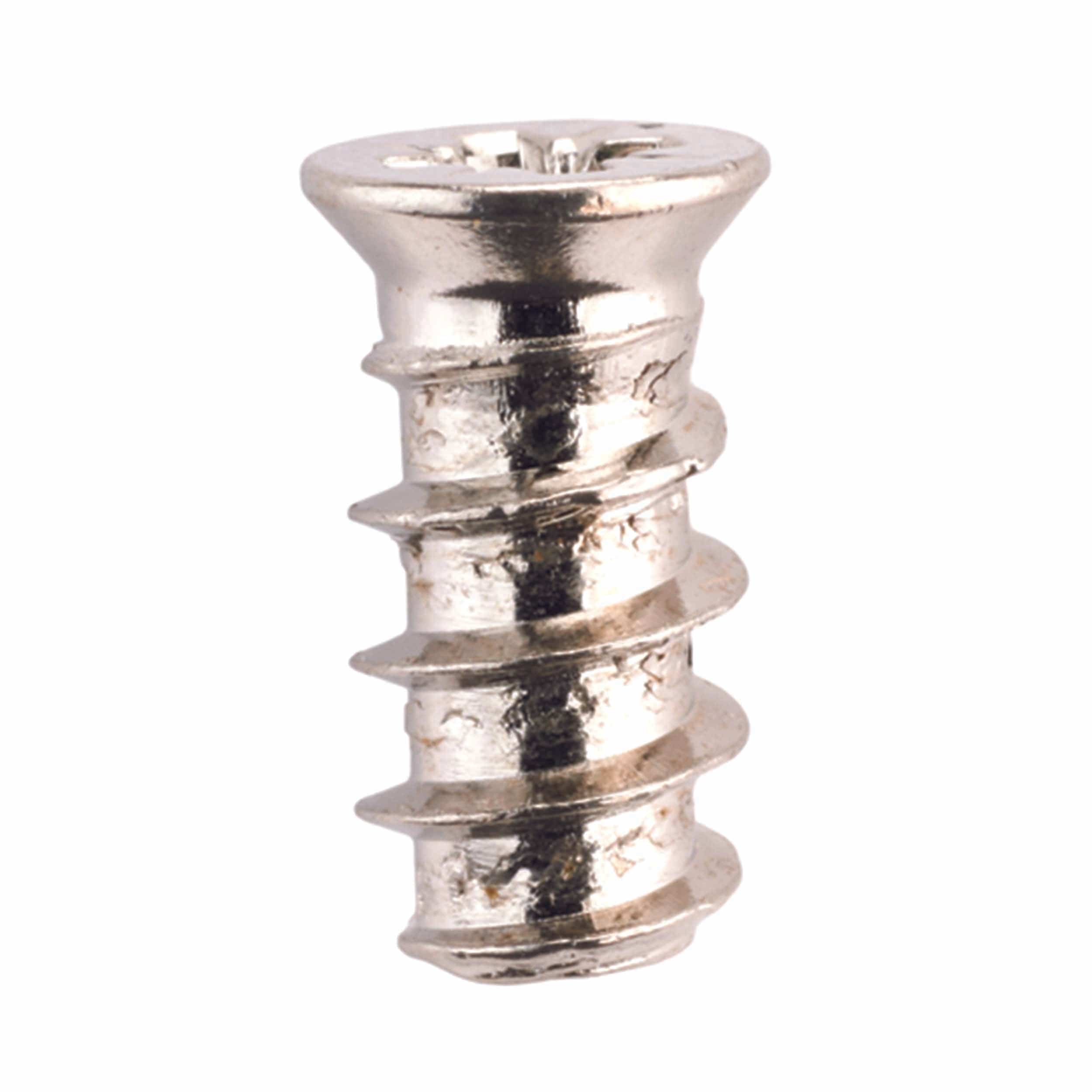 Flat Head Euro Screws - 5 mm - Flat Head - Pozi Drive - Nickel - 100 Piece — 11.5 mm