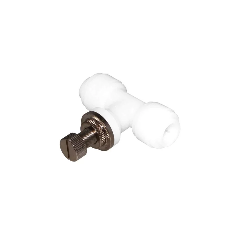 NeoFit - Acetal White Flow Control Union Connector 1/4" tube — Bag of 10