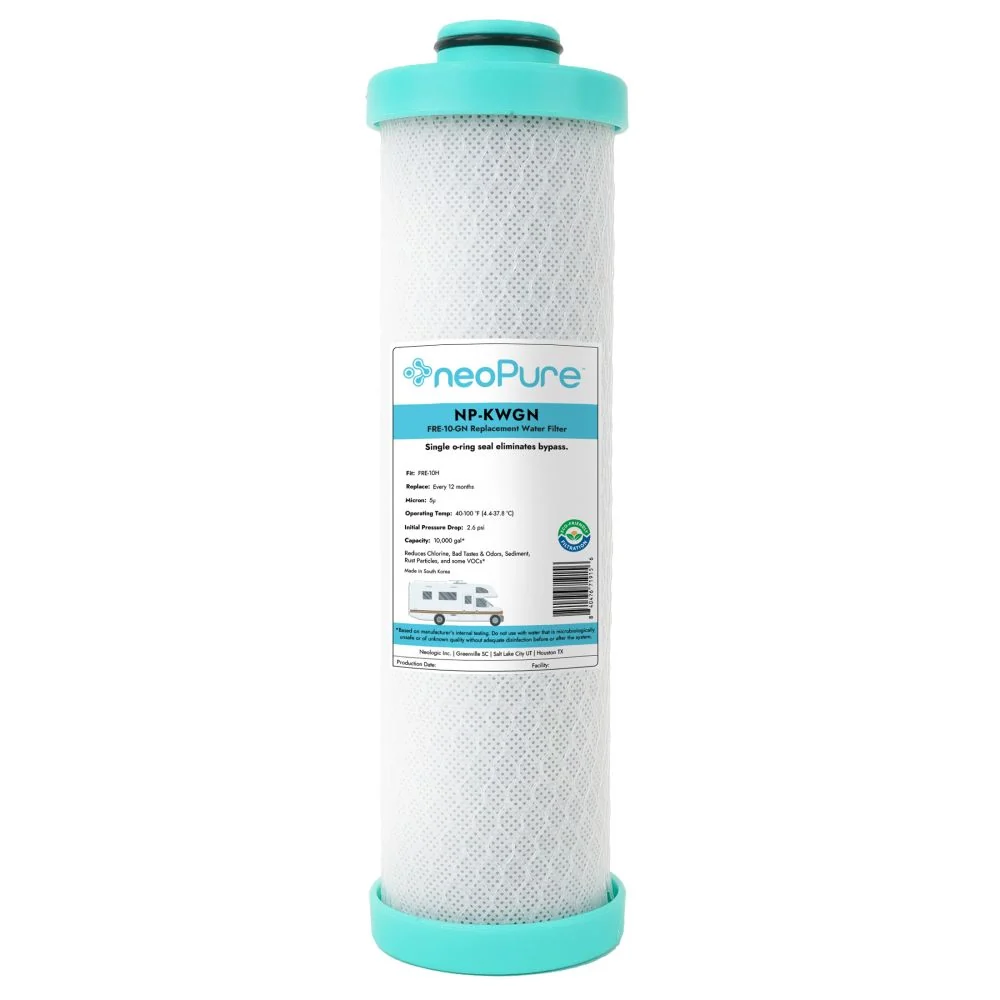 Neo-Pure RV Filter for Forest River FRE-10-GN - aqua end caps — Single