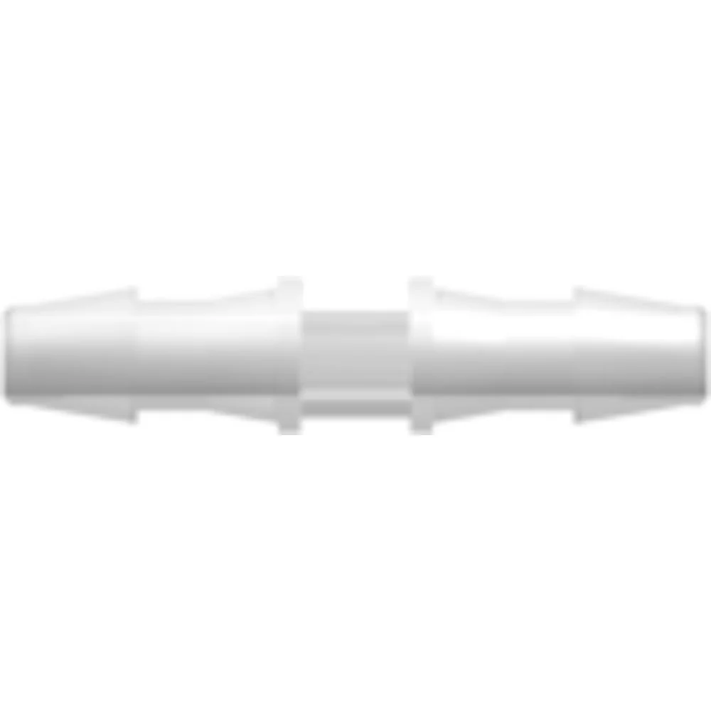 LinkTech Straight Through Tube Fitting with 200 Series Barbs, 1/16" (1.6 mm) ID Tubing, Natural Polypropylene — Bag of 1000