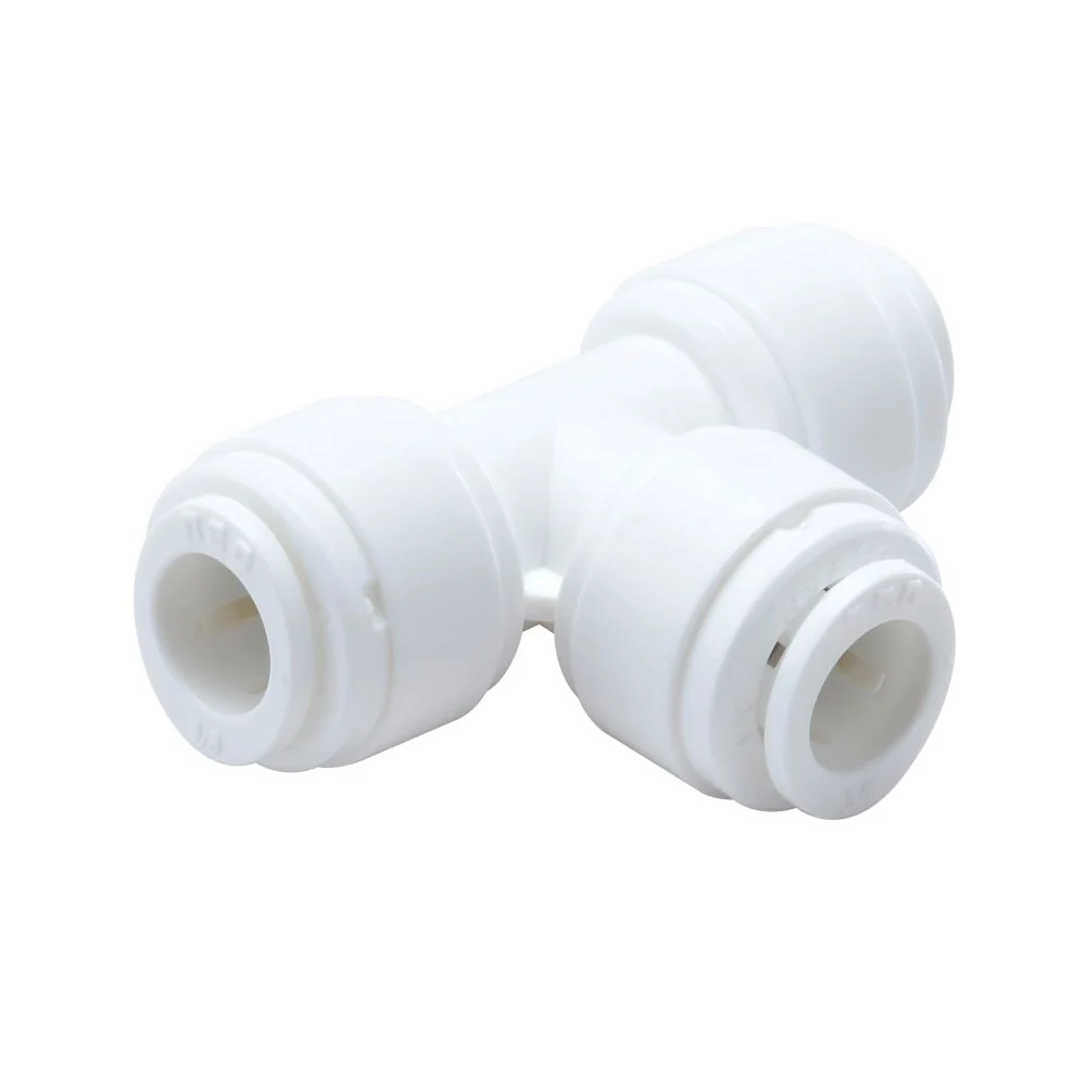Acetal Union Tee 1/4 qc x 3/8 qc x 1/4 qc — Box of 150