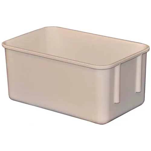 MFG Tray Molded Fiberglass Toteline Nesting Tote, 9-3/4"L x 6-1/8"W x 4-1/2"H, White