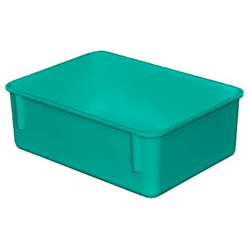MFG Tray Molded Fiberglass Toteline Nesting Tote, 11-3/4"L x 8-3/4"W x 4-1/8"H, Green