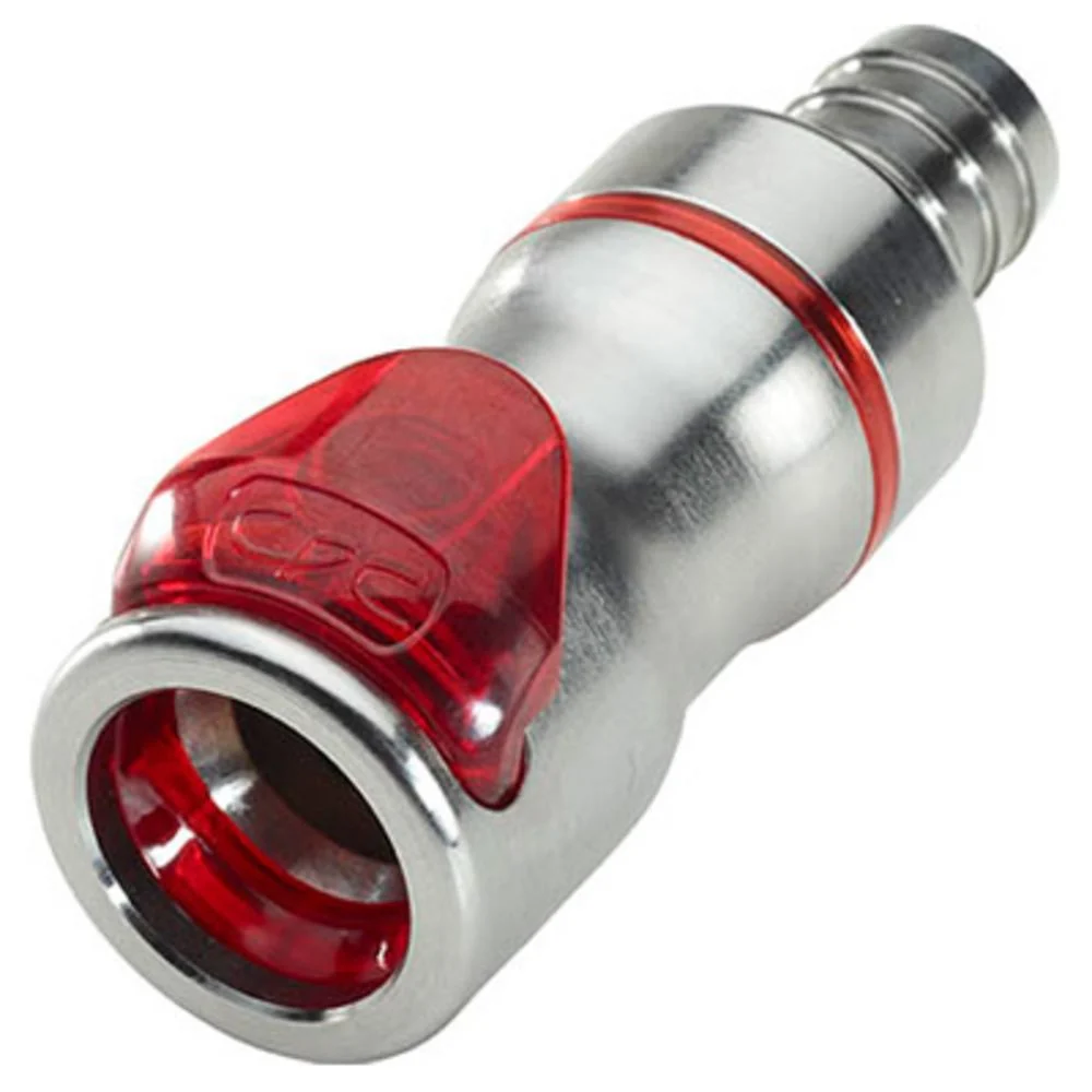 LQ6D17006RED Valved In-Line Liquid Cooling Coupling Body 3/8 ID Barb Warm Red — Pack of 100