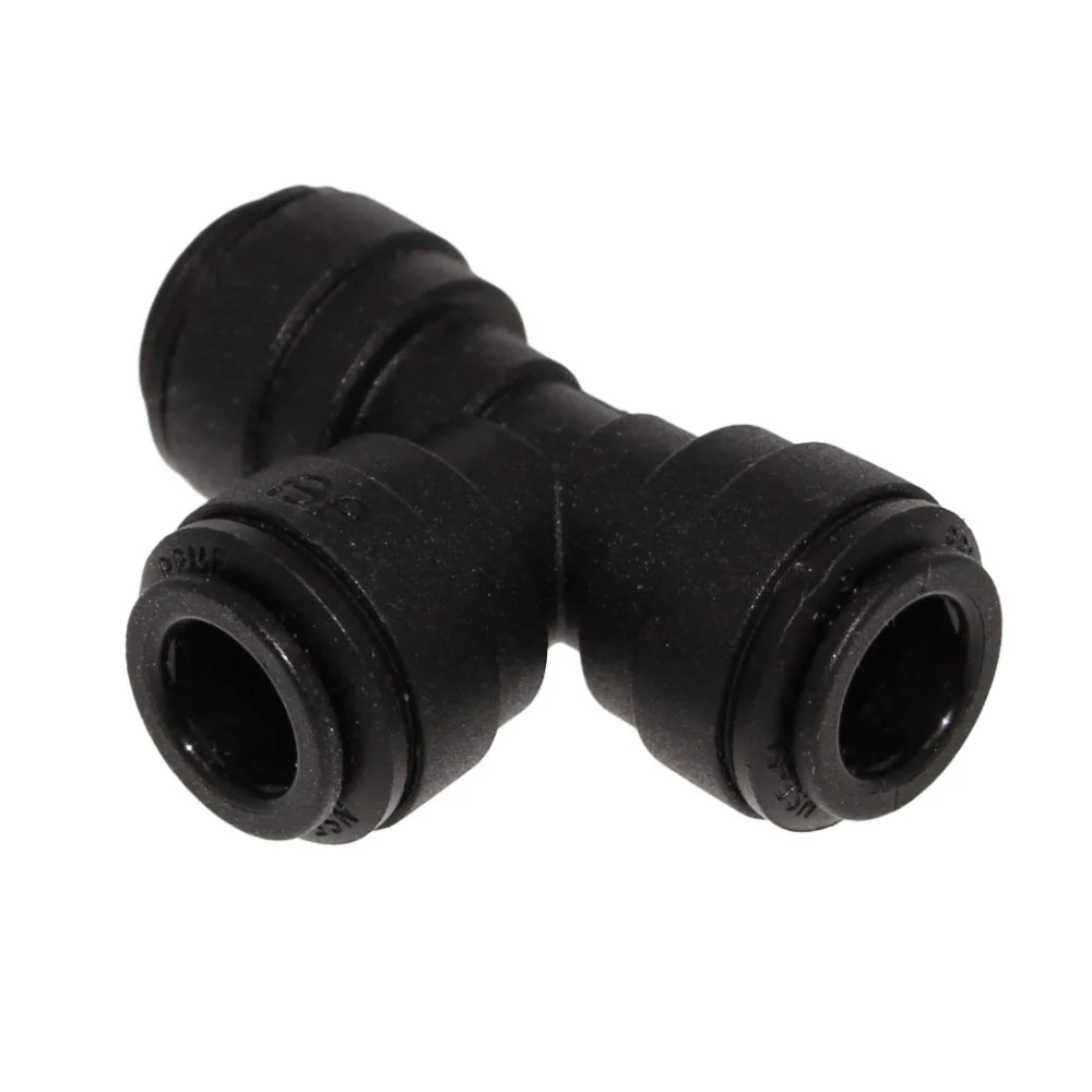 John Guest Union Tee BLACK ACETAL - 4mm — Box of 400