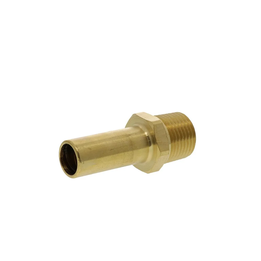 John Guest Brass Male Stem Adapter NPT - 1/2 CTS x 1/2 NPT — Bag of 10