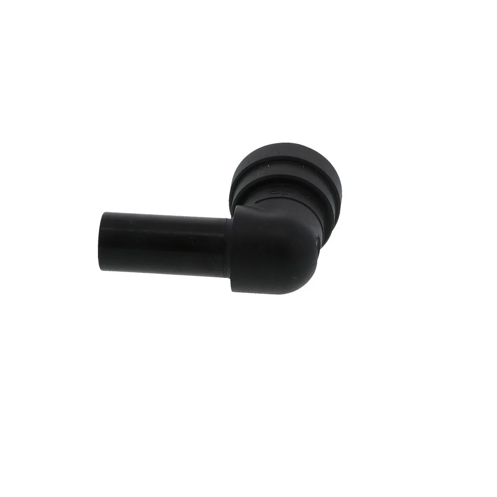 John Guest Stem Elbow Connector Black Polypropylene - 1/2 Stem x 1/2 — Box of 150
