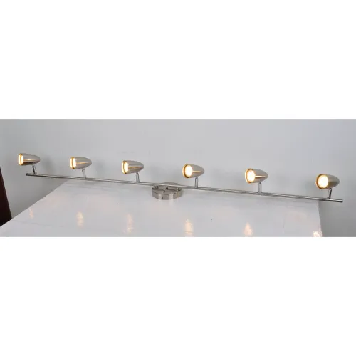 Sunlite® Straight Track Light Fixture, 50W, K, 120V, 54"L, Brushed Nickel