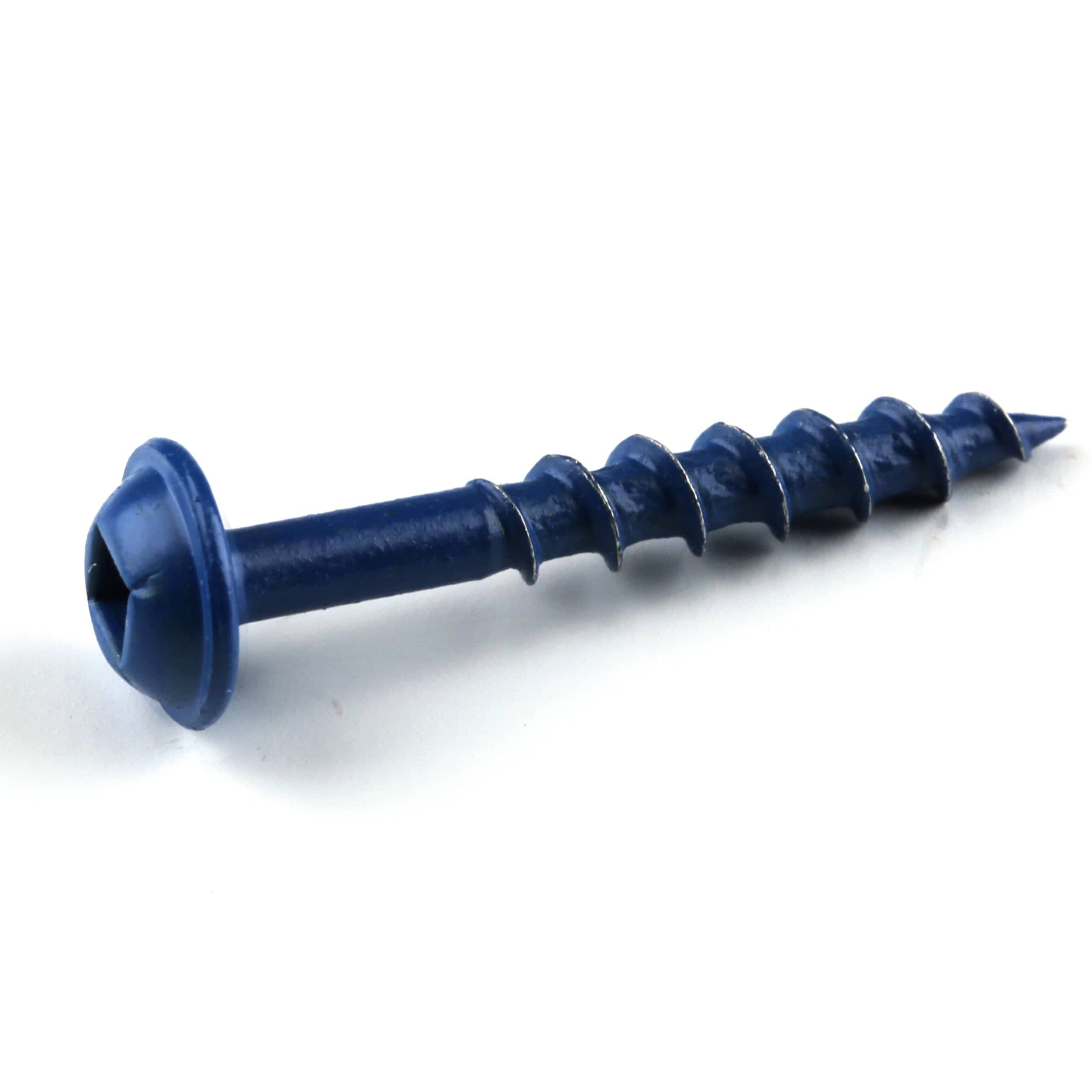 Pocket Hole Screw - #8 Coarse - Square Drive - Washer Head - Blue-Kote — 2" / 250-Piece