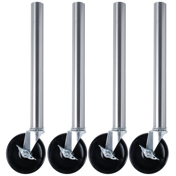 Advance Tabco SU-25S 5" Food Table Stem Casters with Legs - 4/Case