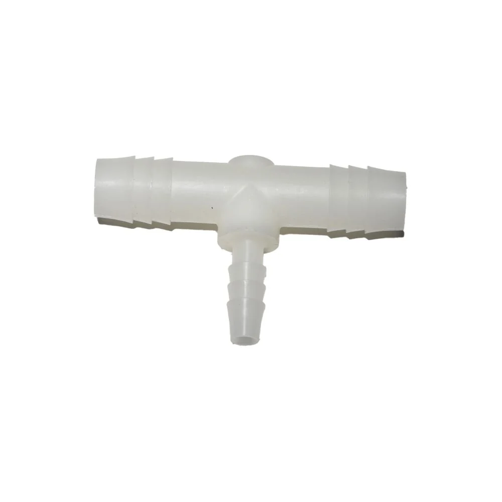 THERMOBARB® Natural Nylon Barbed Tee | 1/4" x 1/2" x 1/2" Hose Barb — Pack of 25