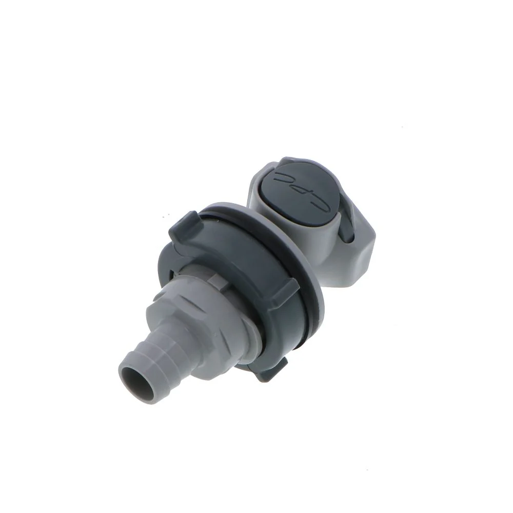 HFCD16812 Valved Panel Mount Hose Barb Coupling Body 1/2 ID Barb — Single