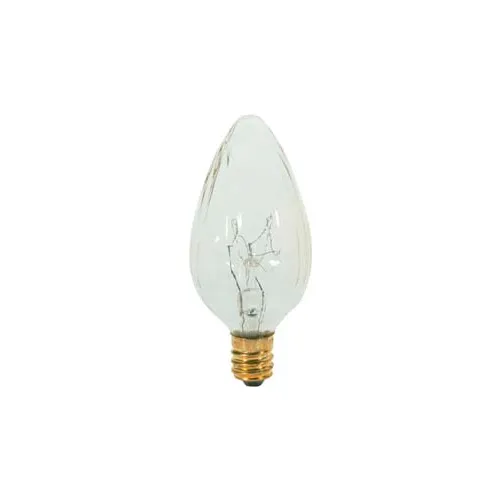 Satco S3360 15f10 15w Incandescent W/ Candelabra Base Bulb - Pkg Qty 25