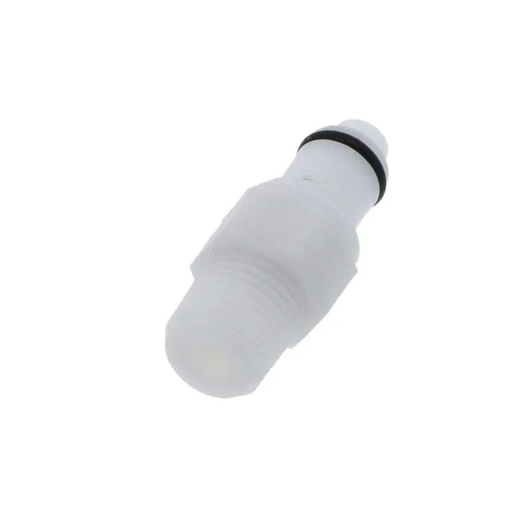PLCD24004BSPT Valved Male Thread Coupling Insert 1/4 BSPT — Bag of 25