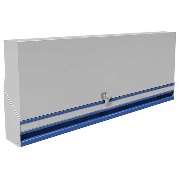 Advance Tabco PRSSR-48-LC Prestige Series 48" 12-Bottle Stainless Steel Single-Tier Speed Rail with Locking Cover