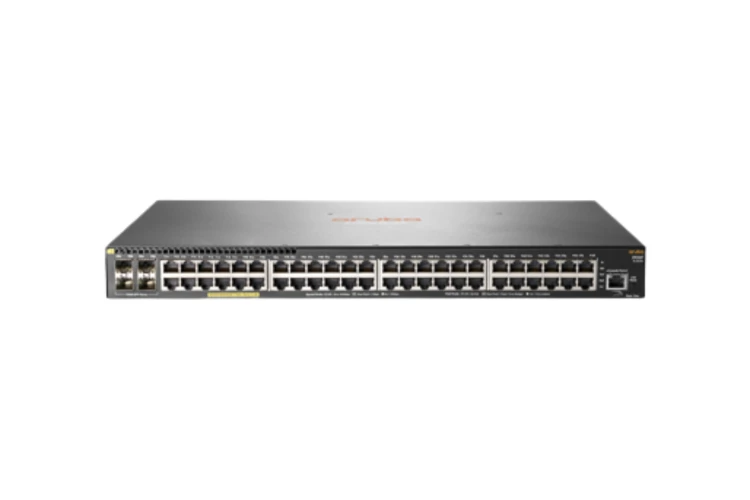 HPE Aruba 2930F Series Switch, 48 10/100/1000 PoE+ ports, 4 x SFP Uplinks, NIB, JL262A