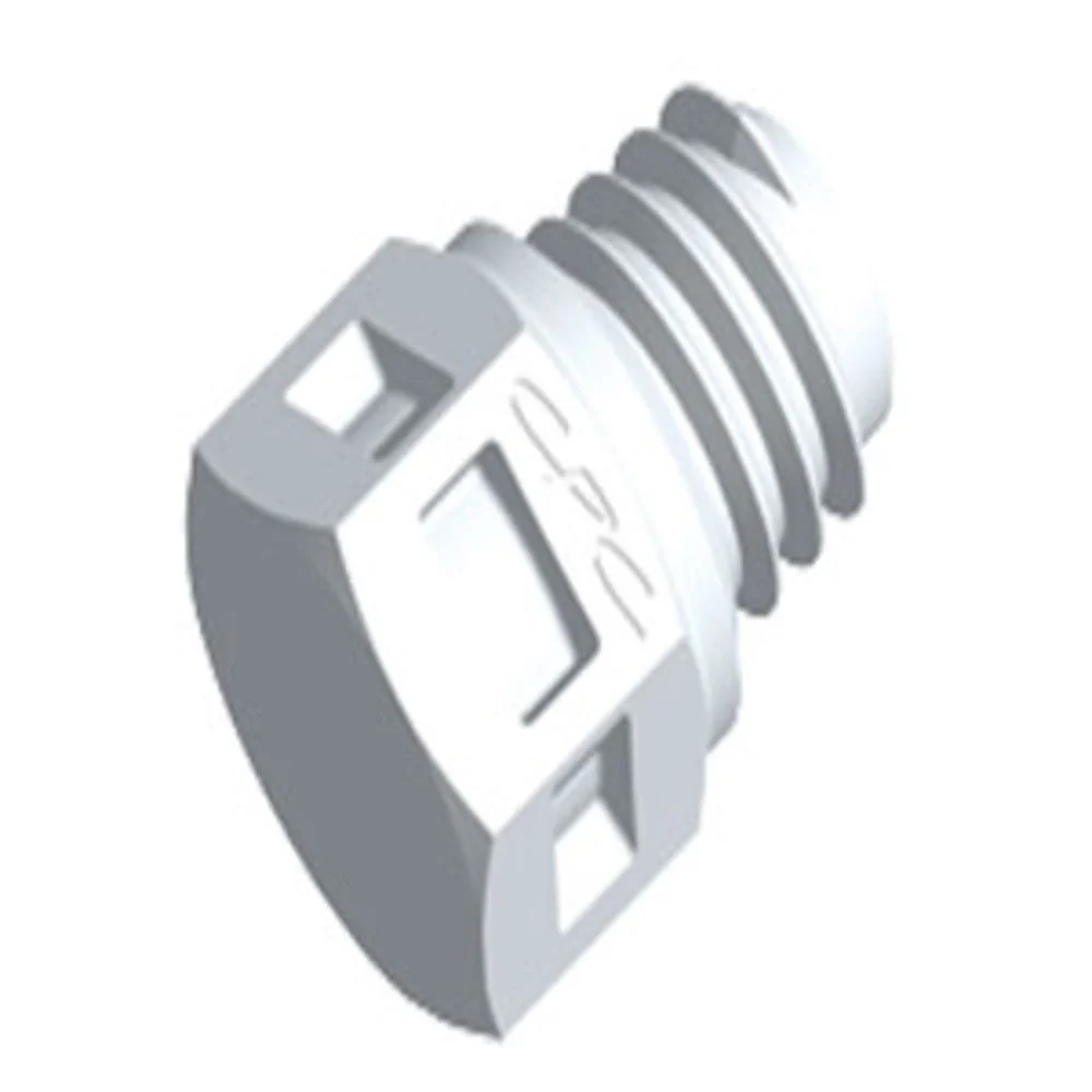 MP70 Plug Fitting Natural PVDF Tapered 10-32 — Bag of 100