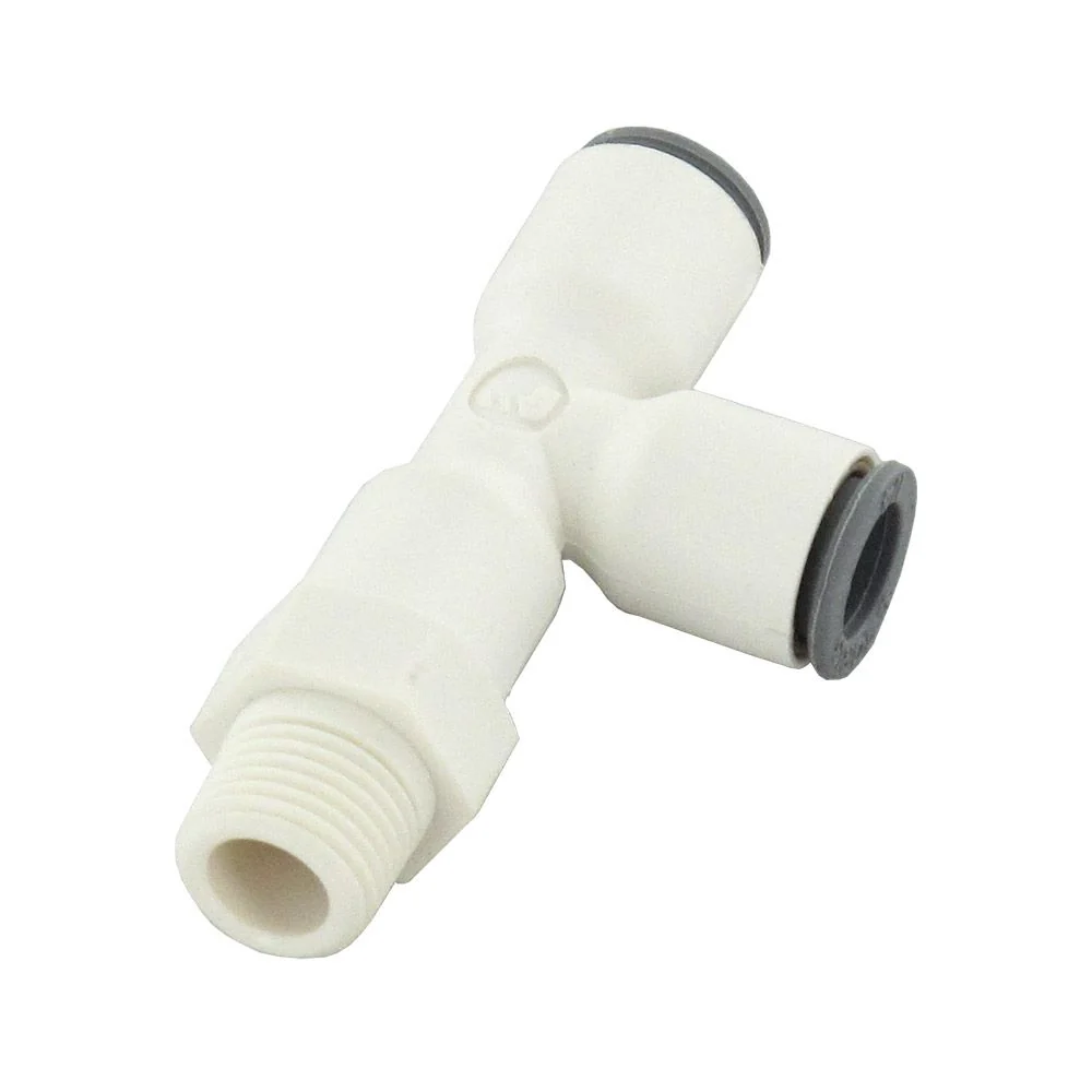Parker LIQUIfit Swivel Male Run Tee - 1/4 x 3/8 NPTF — Bag of 10