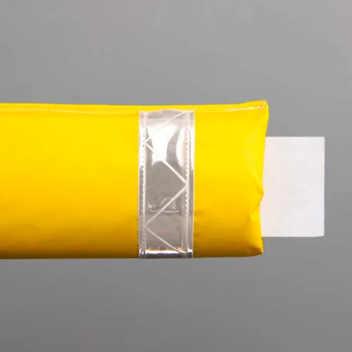 72"W Soft Nylon Gate Arm Cover - Yellow Cover/White Tapes - Pkg Qty 6