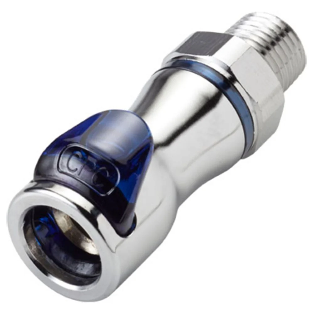 LQ4D10006BLU Valved Pipe Thread Liquid Cooling Coupling Body 3/8 NPT Cool Blue — Pack of 100