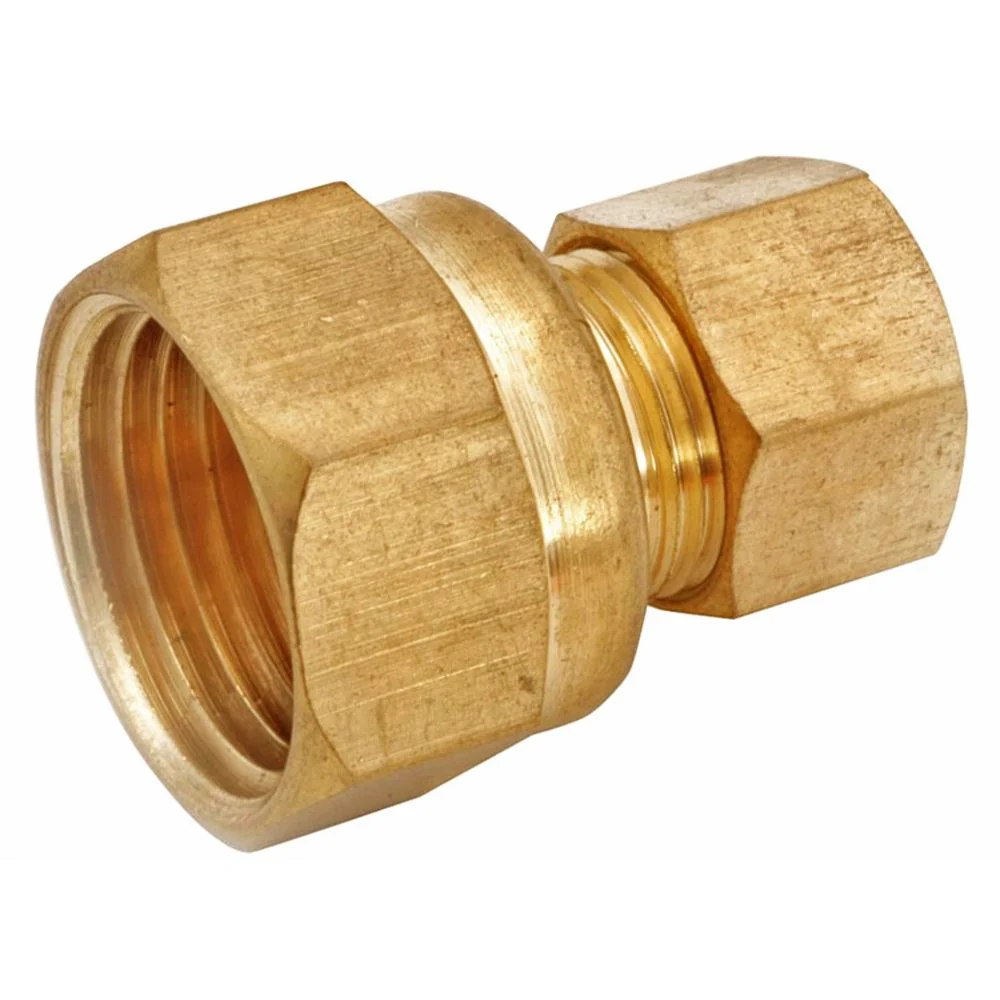 Brass Compression Female Connector 1/4 Compression x 1/4 FPT — Single