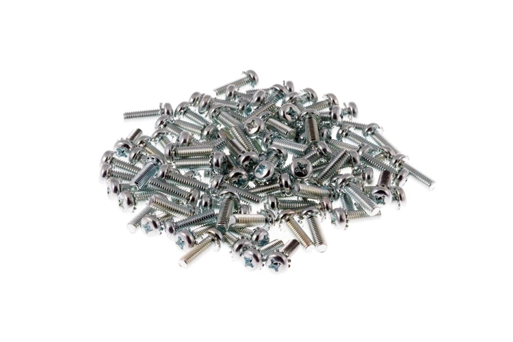 Rack Mount Cage Nut Screws, M6, Qty 100