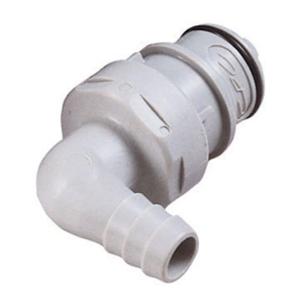 61100 NSF Valved Elbow Hose Barb Coupling Insert 3/8 ID Barb — Pack of 100
