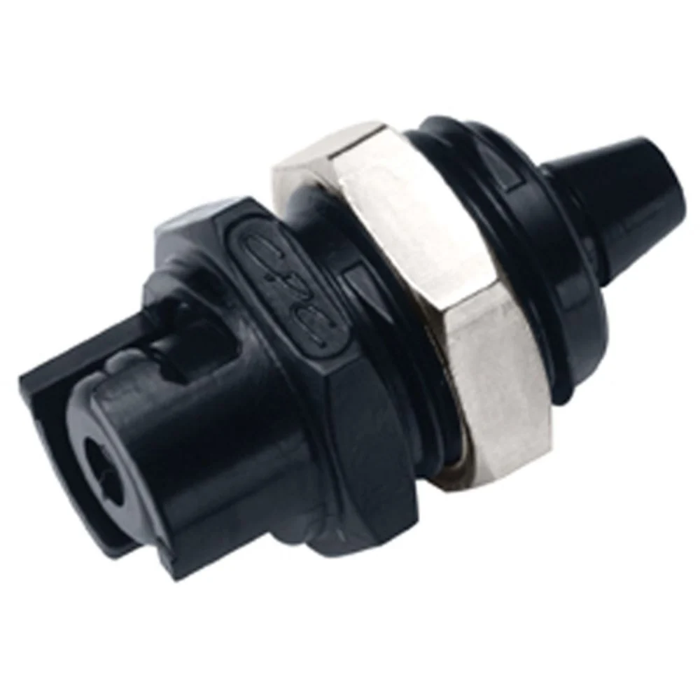 SMMPM02BLK Non-Valved Inline Panel Mount Coupling Insert 1/8 Hose Barb — Bag of 50