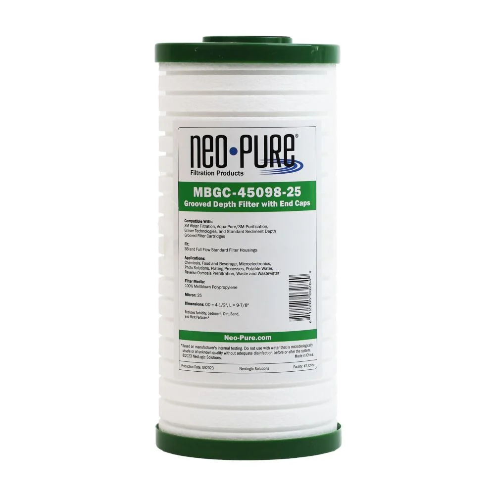 Neo-Pure Whole House Sediment Filter, 9-7/8" x 4-1/2", Model MBGC-45098-25 (25 Micron) — Case of 12