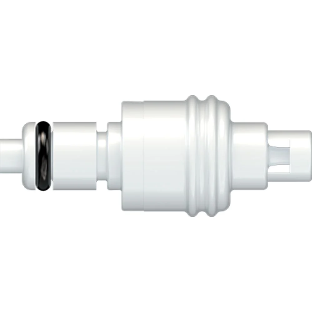 LinkTech 20AC Series Straight Male, Valved, 1/16" HB, Natural Acetal, Buna N — Single
