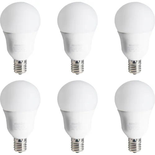 Sunlite® LED A15 Light Bulb, E17 Base, 6W, 480 Lumens, 2700K, Soft White, Pack of 6