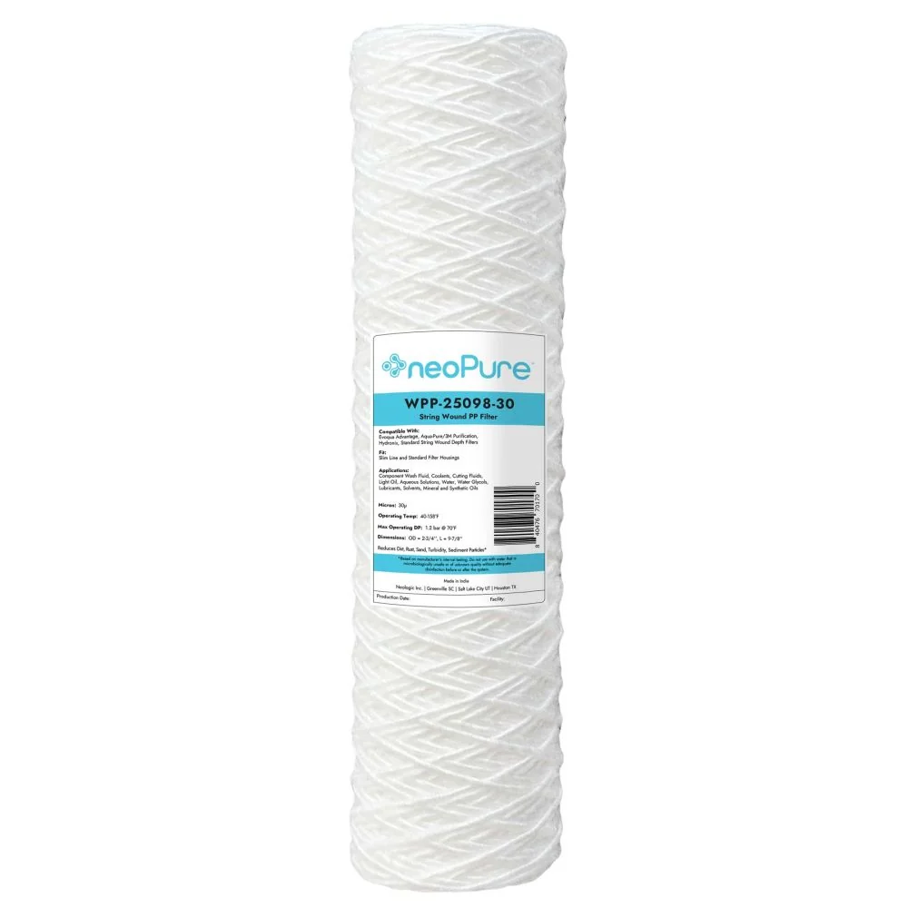 Neo-Pure WPP-25098-30 10" Surfactant Free String Wound Filter 30 Micron — 50-Pack