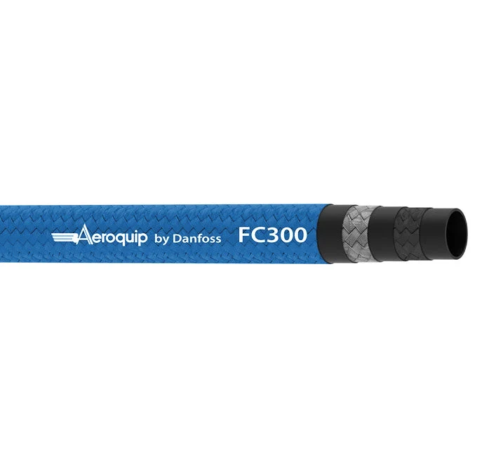 FC300-05 Aeroquip by Danfoss | High Temp Textile & Wire Braid Transportation Hose | SAE 100R5, SAE J1019, SAE J1402 | 0.25" ID — 25' Exact Length
