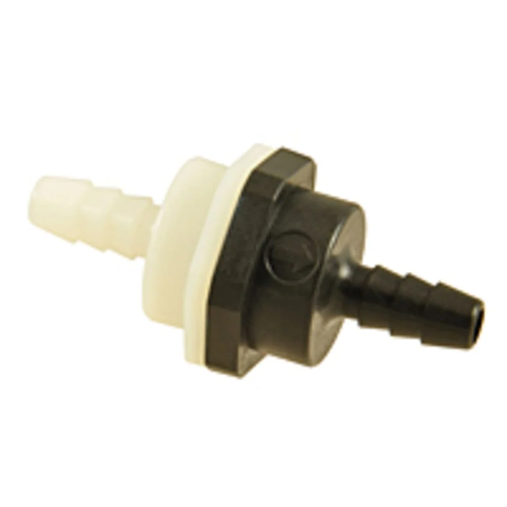 Polypropylene Check Valve - 0.25 psi Spring & Buna-N Seal 3/8" HB 3/8" HB — Single