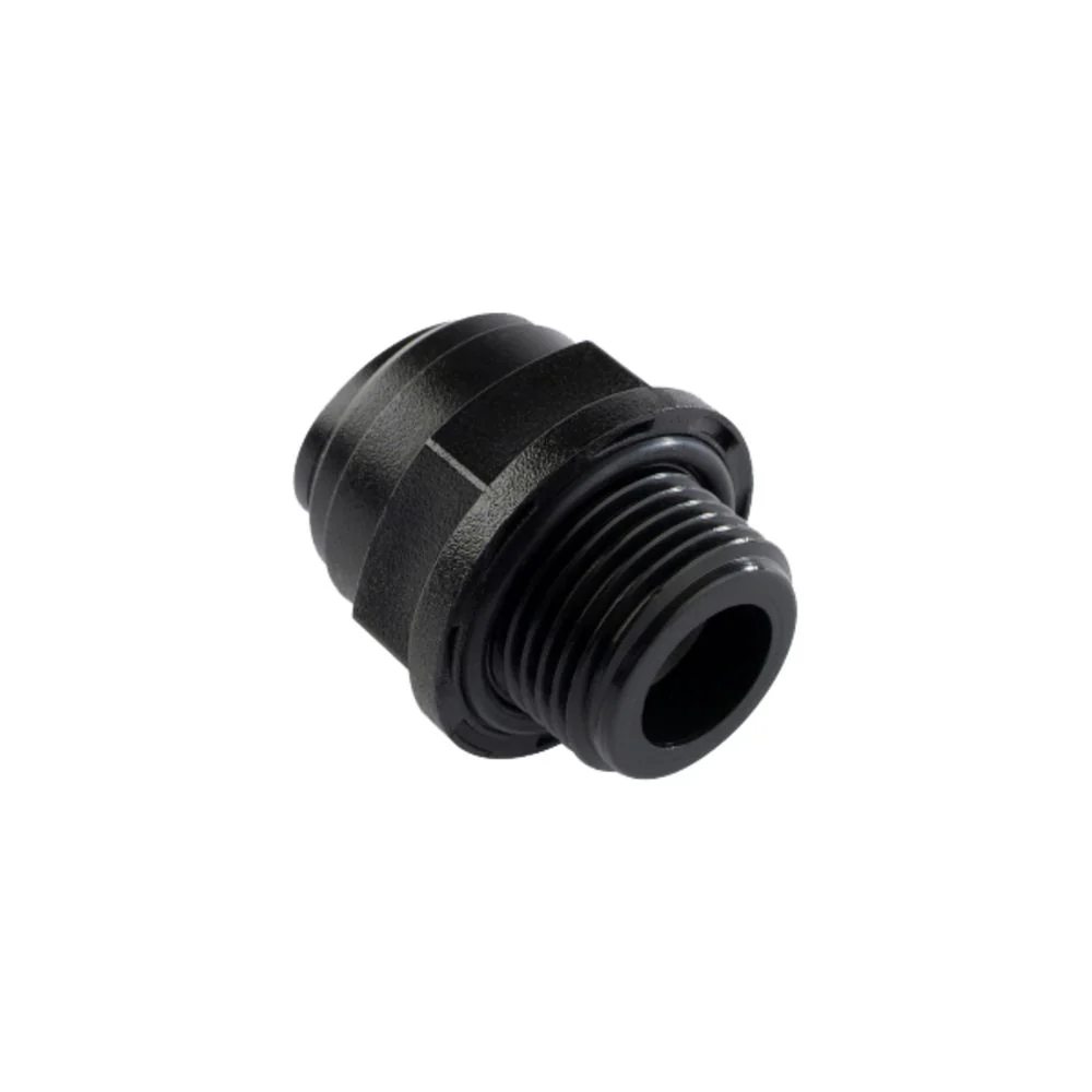 NeoFit - Acetal Black Male Connector- 4mm tube OD x 1/8"BSP(P) — Single
