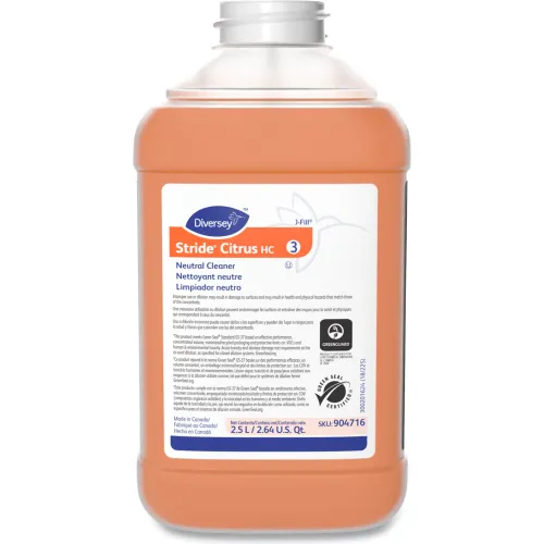 Diversey™ Stride® Neutral Floor Cleaner, Citrus Scent, 84.5 oz. Bottle, 2/Case