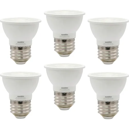 Sunlite® LED PAR16 Recessed Floodlight Bulb, E26 Base, 6W, 500 Lumens, 50K, Daylight, Pack of 6