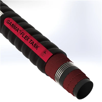 GTA15F1-3.0-200N by Texcel | GAMMA™-FLEX TANK Series | Corrugated Tank Truck Hose | 3" Hose ID | 150 PSI | 29 in/Hg Vacuum Rated | Black — Exact Length (FT)