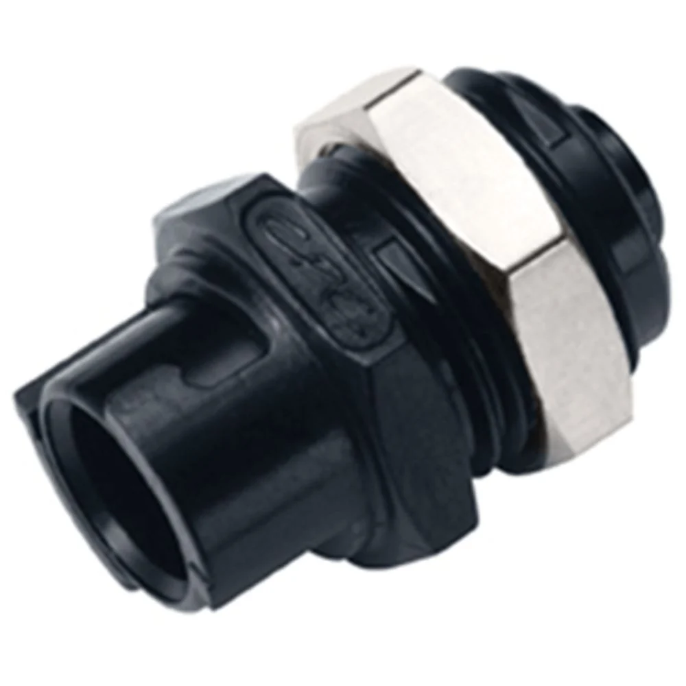 SMMPM01BLK Non-Valved Panel Mount Hose Barb Coupling Insert 1/16 ID Barb — Single